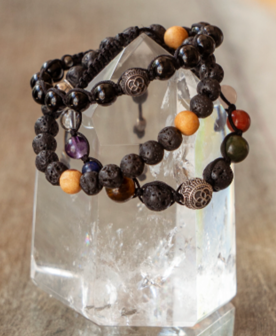 Volcanic Beads and Palo Santo
