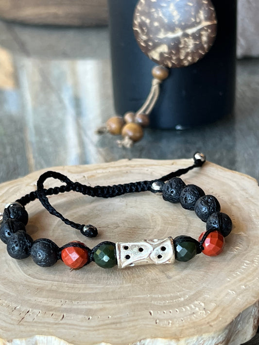 Volcanic Jade & Agate Bracelet