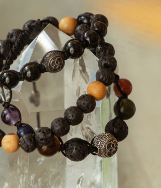 Volcanic Beads and Palo Santo