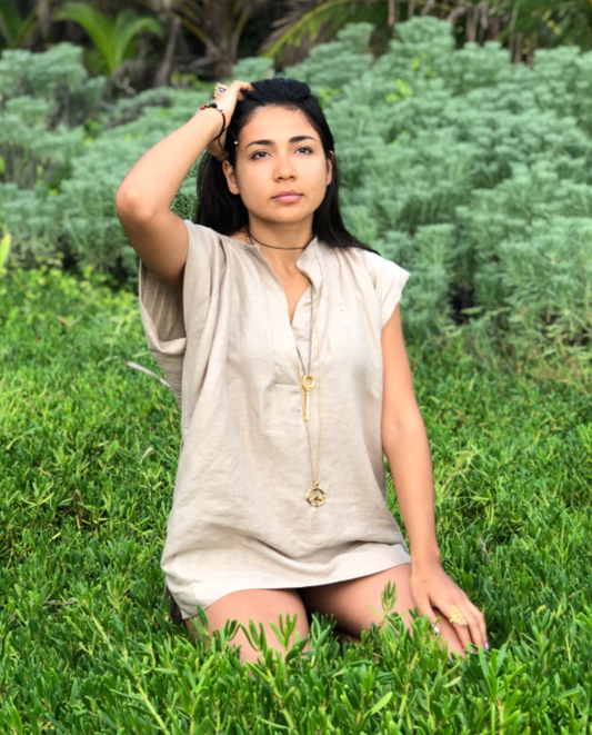 Bi-coastal Linen Top